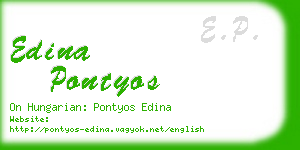 edina pontyos business card